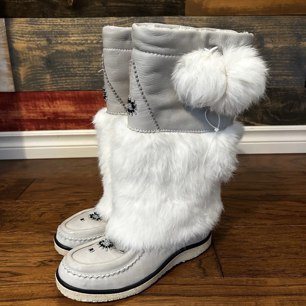 Barbo Mukluks Native Inuit Vintage Seal? Leather Size 6